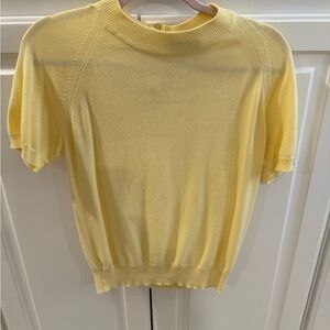 Vintage Designers originals Yellow Short Sleeve Knit Top